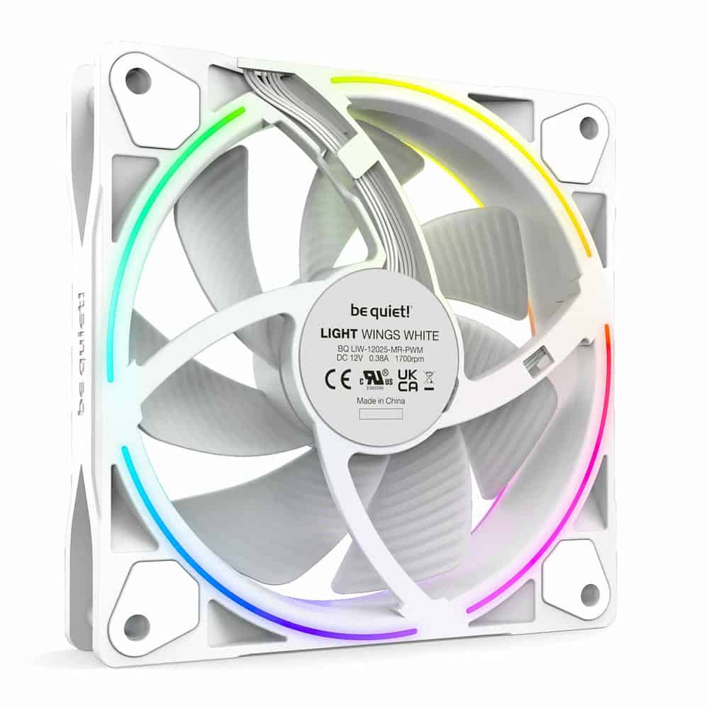 (image for) be quiet! Light Wings White 120mm ARGB PWM Triple Pack Case Fans